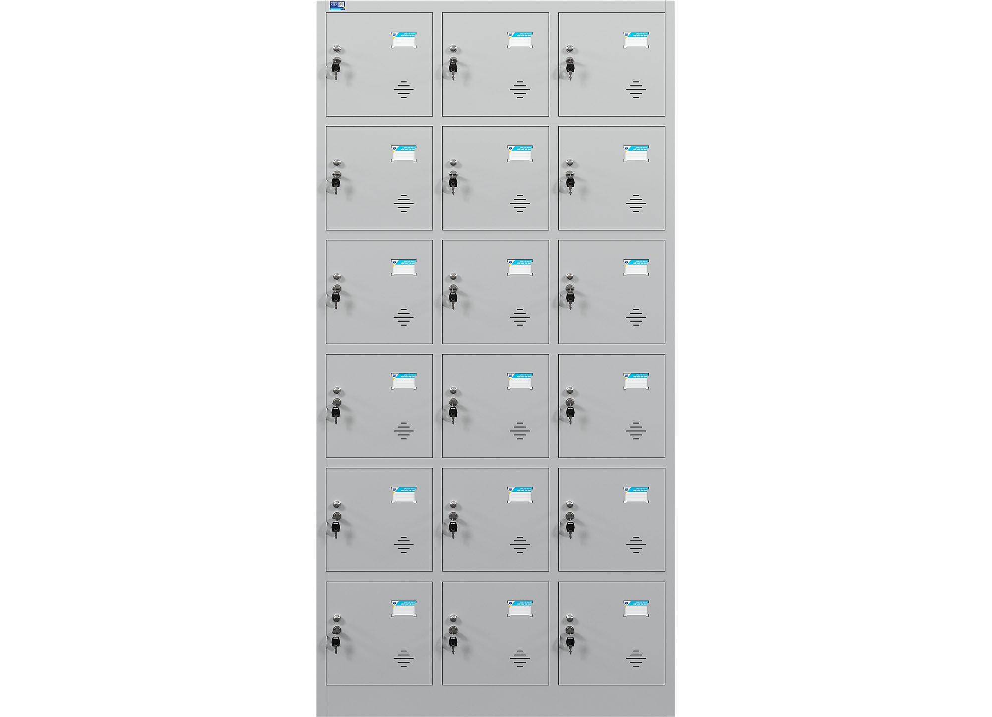 Tủ sắt locker TU986-3K The One 18 khoang cánh mở - Ảnh 2