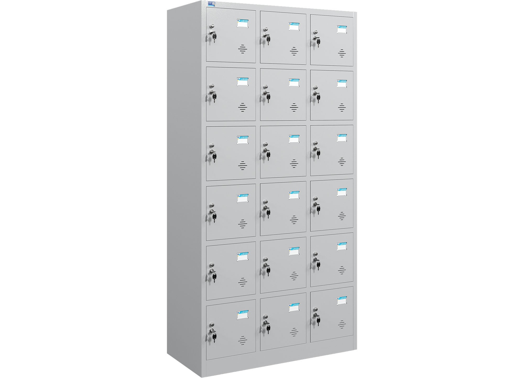 Tủ sắt locker TU986-3K The One 18 khoang cánh mở