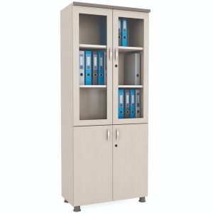 Tủ tài liệu gỗ văn phòng cánh kính Fami SM8350H