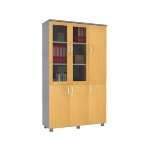 Tủ tài liệu gỗ cánh kính 3 buồng Fami SM8550H