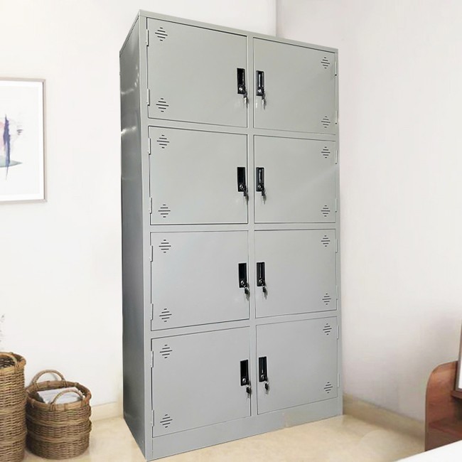 Tủ locker sắt TU984-2LSL 8 khoang cao 183cm hàn liền - Ảnh 2
