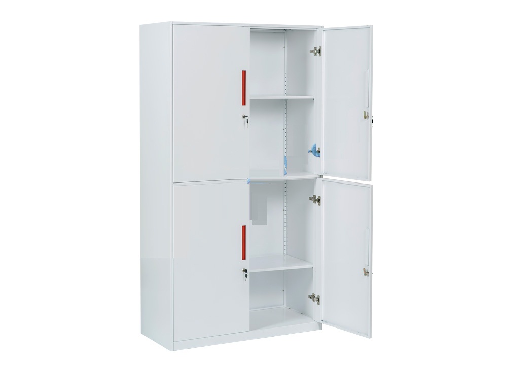 Tủ tài liệu sắt trắng The One TU09K4D cao 183cm 4 khoang