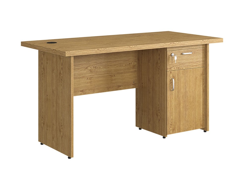 Bàn làm việc gỗ hộc liền giá rẻ The One AT120SHL3CR/AT120HL3CR/AT140HL3CR