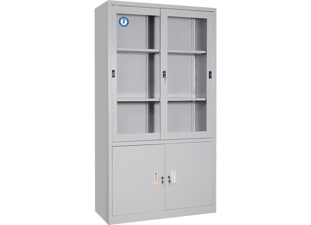 Tủ tài liệu sắt The One TU09K3GPCK cánh kính lùa cao 183cm - Ảnh 2