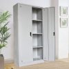 Tủ sắt văn phòng TU09K2SL hàn liền cao 183cm 2 khoang
