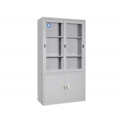 Tủ tài liệu sắt The One TU09K3GPCK cánh kính lùa cao 183cm